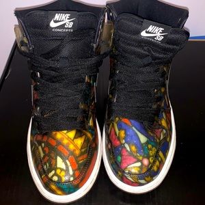 Nike Dunk SB High stained glass worn only a few times still in great condition